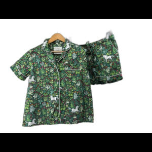 Print Fresh Unicorn Garden Top and Shorts Pajama Cotton Set Small Anthropologie